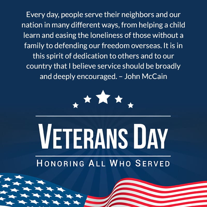 In Honor of Veterans Day 